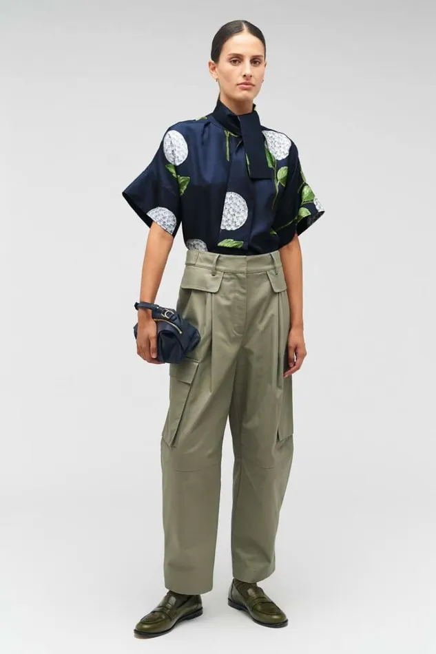 Oroton Tops Women Snowdrop Print Blouse North Sea