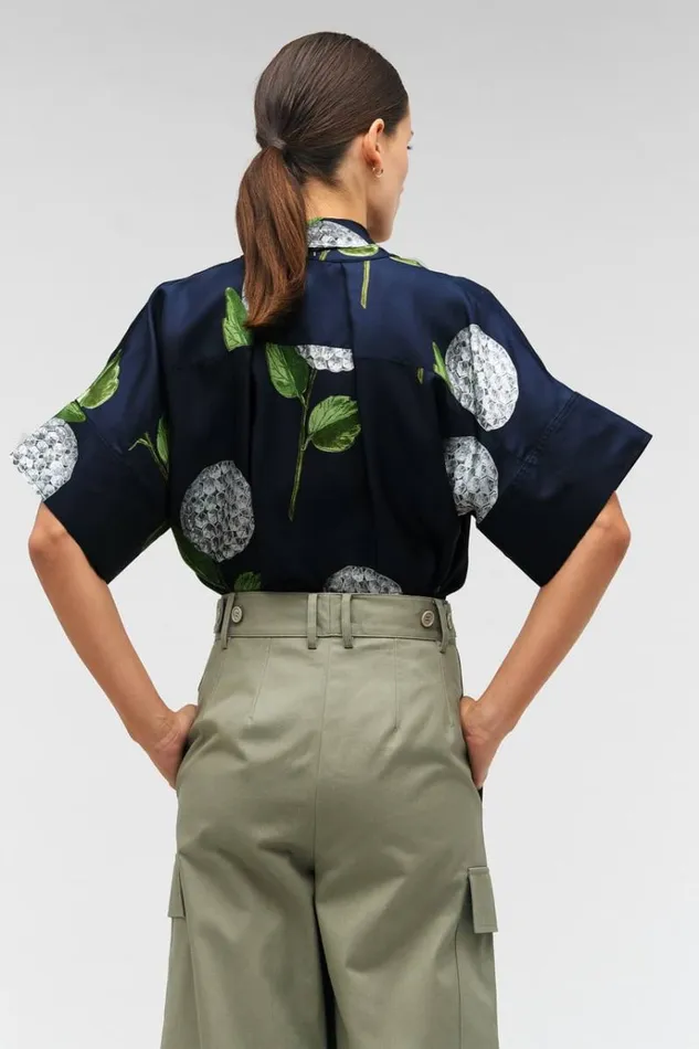 Oroton Tops Women Snowdrop Print Blouse North Sea