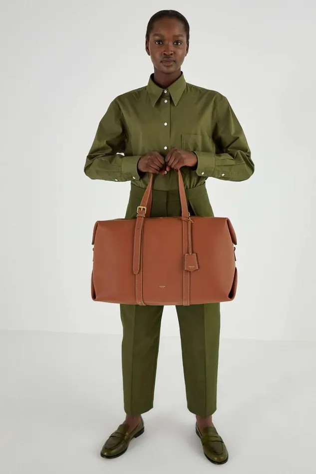 Oroton Travel Women Margot Weekender Whiskey