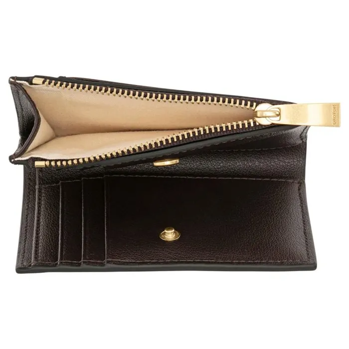Oroton Wallets Accessories Ellis 10 Credit Card Mini Zip Wallet Mahogany