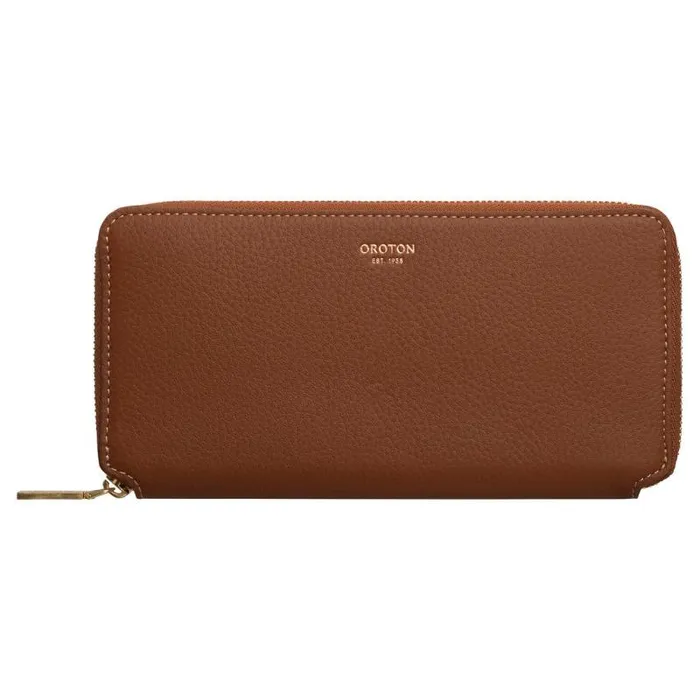 Oroton Wallets Accessories Margot Medium Zip Around Wallet Whiskey