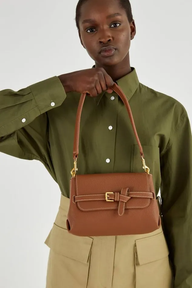 Oroton Work Women Margot Small Top Handle Whiskey