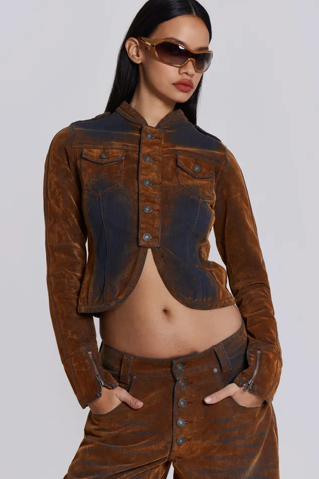 Outerwear Women Shop Zebe Velvet Touch Jacket Jaded London