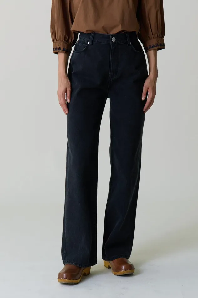 Pants and Jeans Women Leon and Harper Francois Pln1 Jeans Black