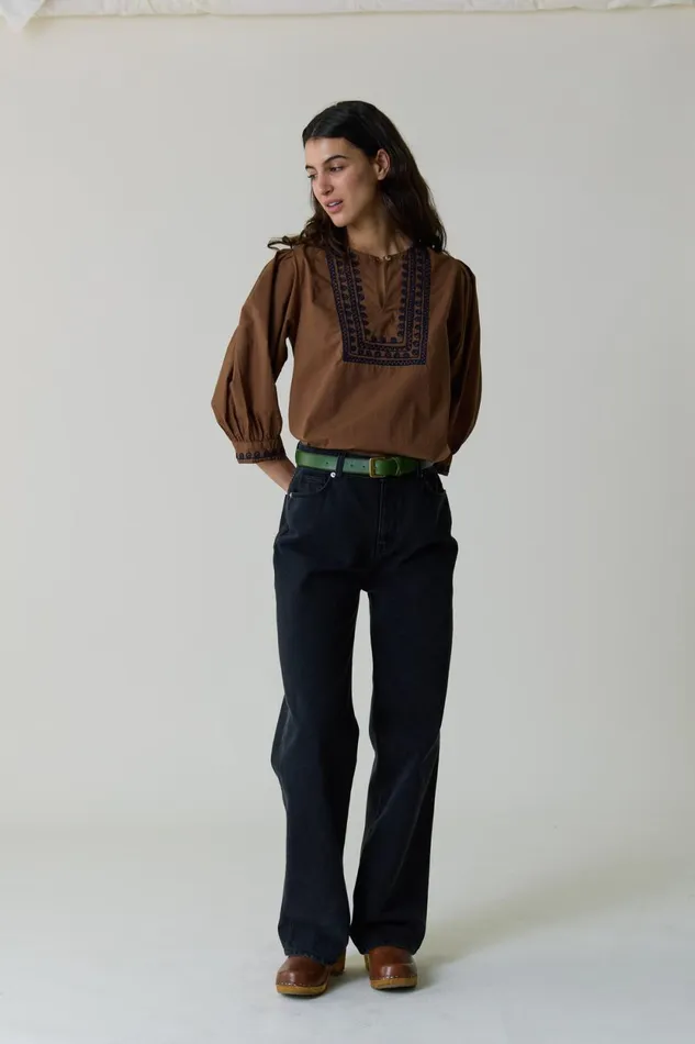 Pants and Jeans Women Leon and Harper Francois Pln1 Jeans Black
