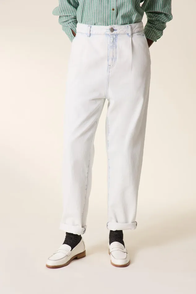 Pants and Jeans Women Leon and Harper Patrick Pl4 Jeans White