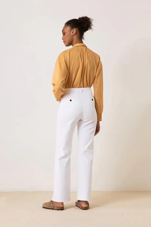 Pants and Jeans Women Leon and Harper Phil Plainy Trousers White