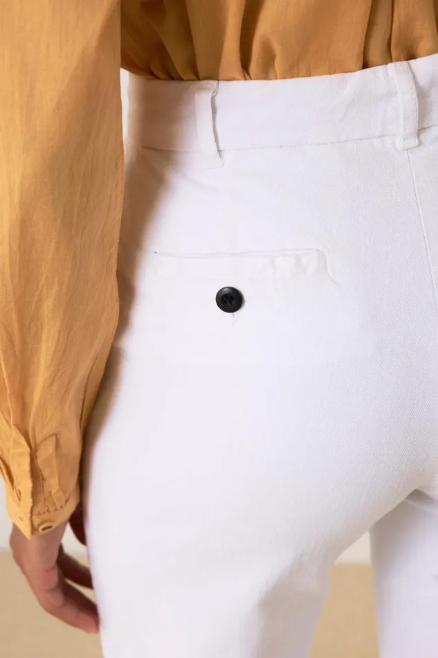 Pants and Jeans Women Leon and Harper Phil Plainy Trousers White