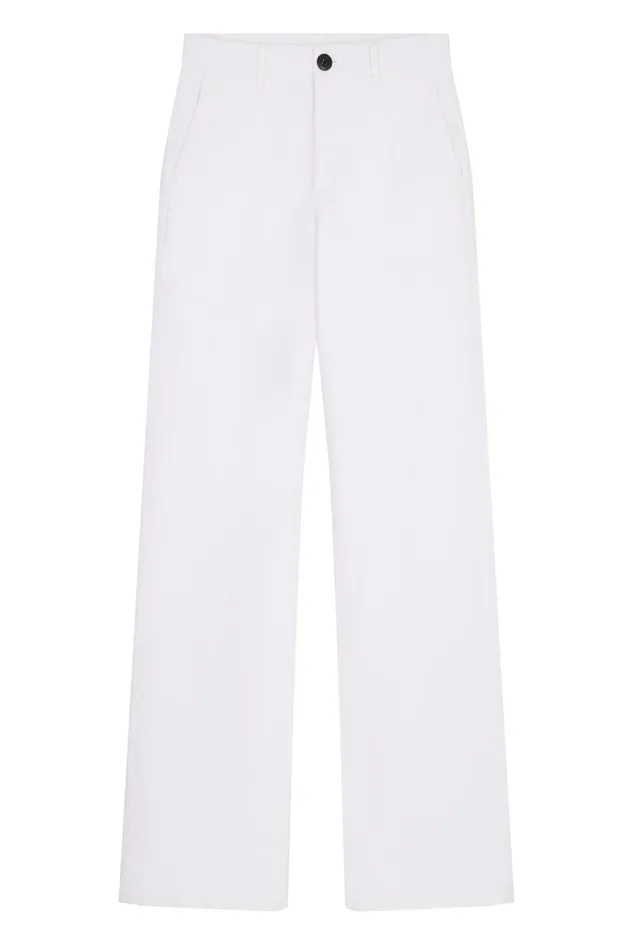 Pants and Jeans Women Leon and Harper Phil Plainy Trousers White