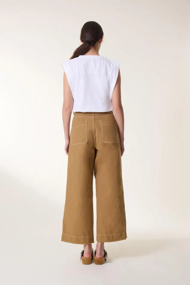 Pants and Jeans Women Leon and Harper Prag Plain Pants Mustard