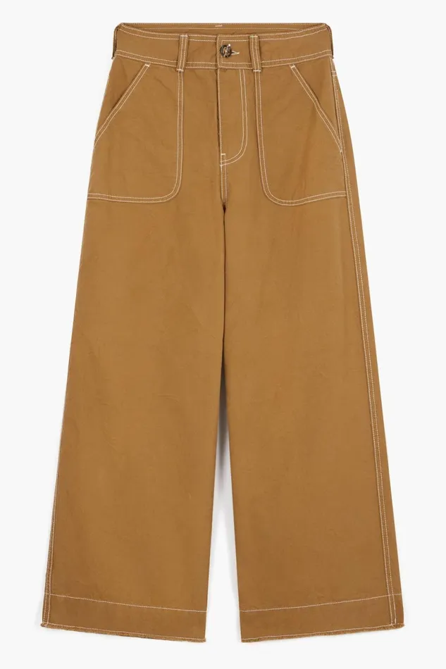 Pants and Jeans Women Leon and Harper Prag Plain Pants Mustard