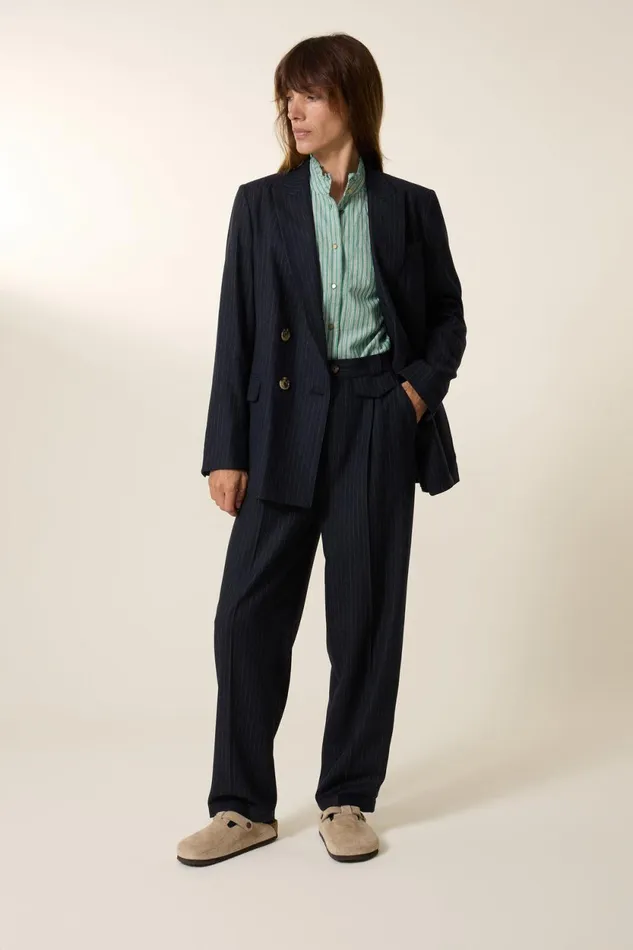 Pants and Jeans Women Leon and Harper Pummy Stripe Pants Blackstripe