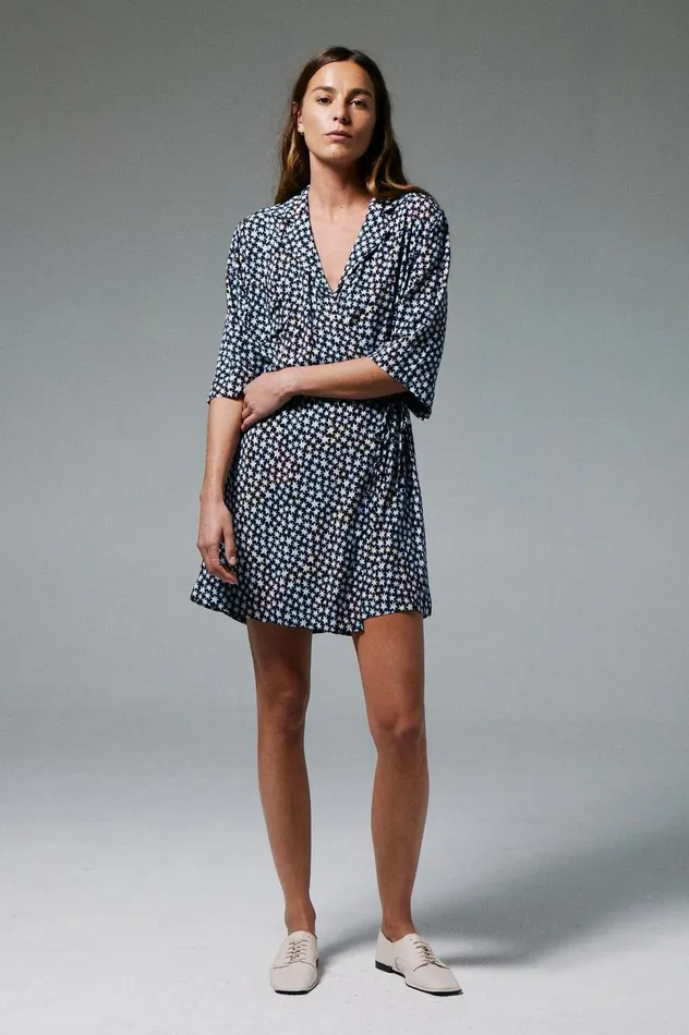 Pistola Denim Fiona Wrap Dress 8211 Seeing Stars Women Jumpsuits and Dresses