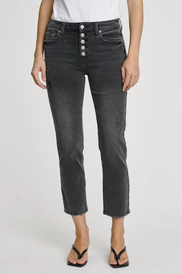 Pistola Denim Monroe High Rise Slim Cigarette 8211 Nero Women Denim