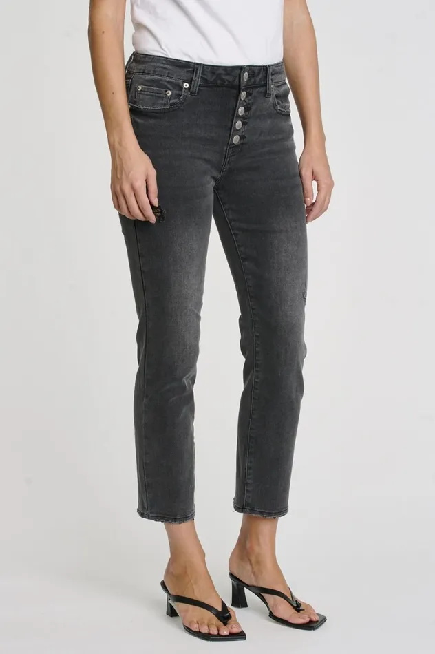 Pistola Denim Monroe High Rise Slim Cigarette 8211 Nero Women Denim