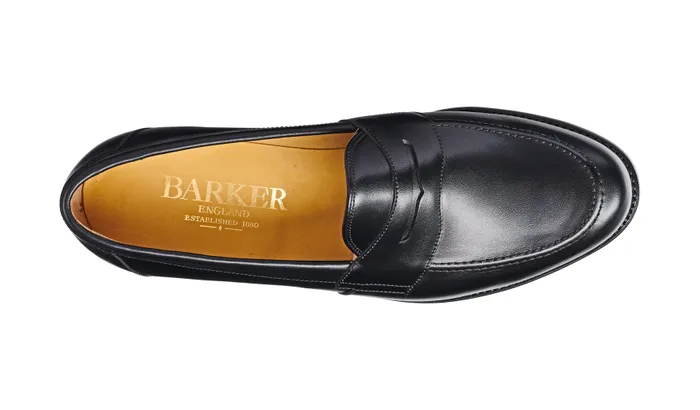 Portsmouth 8211 Black Calf Men Barker Shoes Mens Loafers