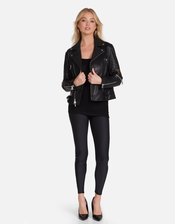 Posey Gold Crystal Multi Stars Black Women039sMen039s Lauren Moshi Hoodies