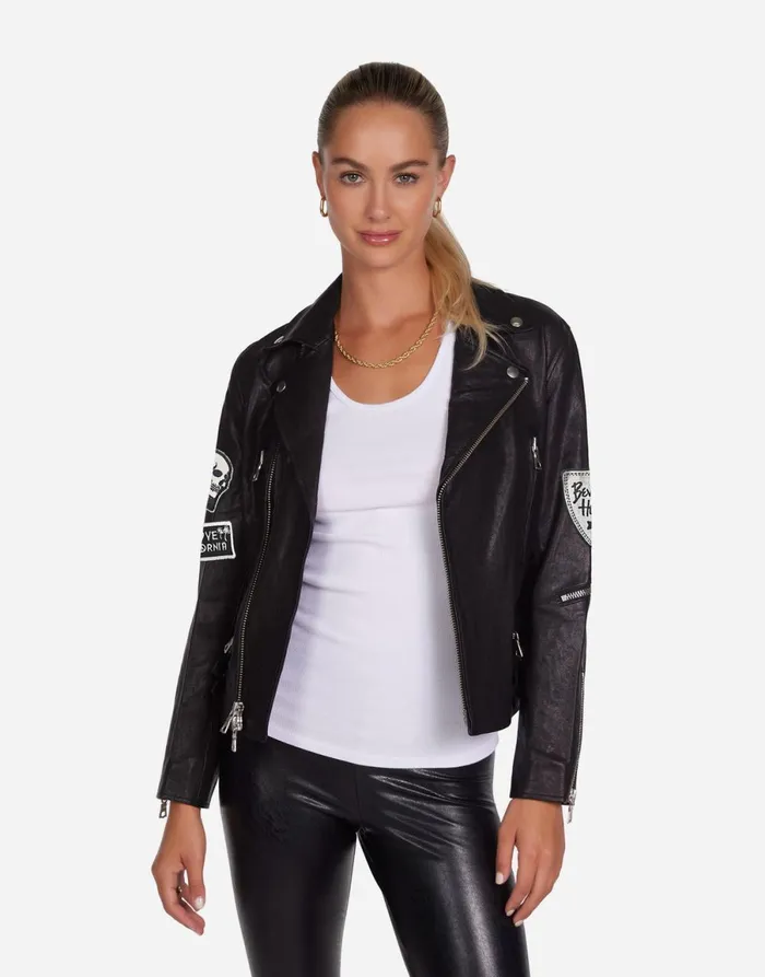 Posey Rock U0026 Roll Patches Black Women039s Lauren Moshi Jackets