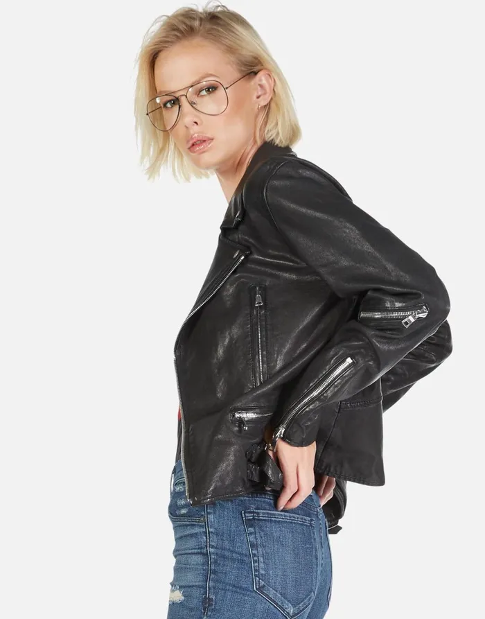 Posey Skeleton Hand Heart Black Women039s Lauren Moshi Jackets