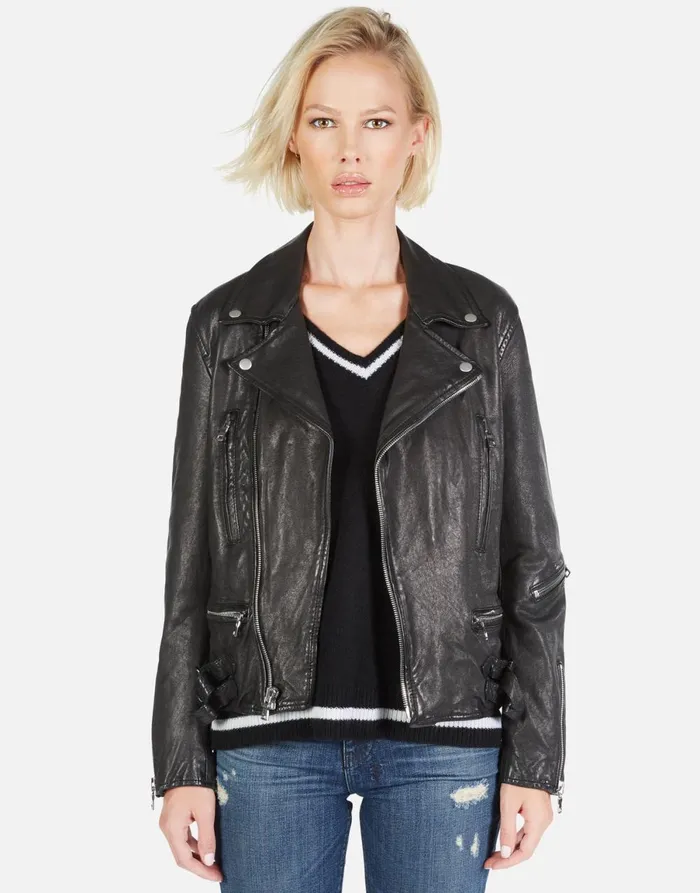 Posey Skeleton Hand Heart Black Women039s Lauren Moshi Jackets
