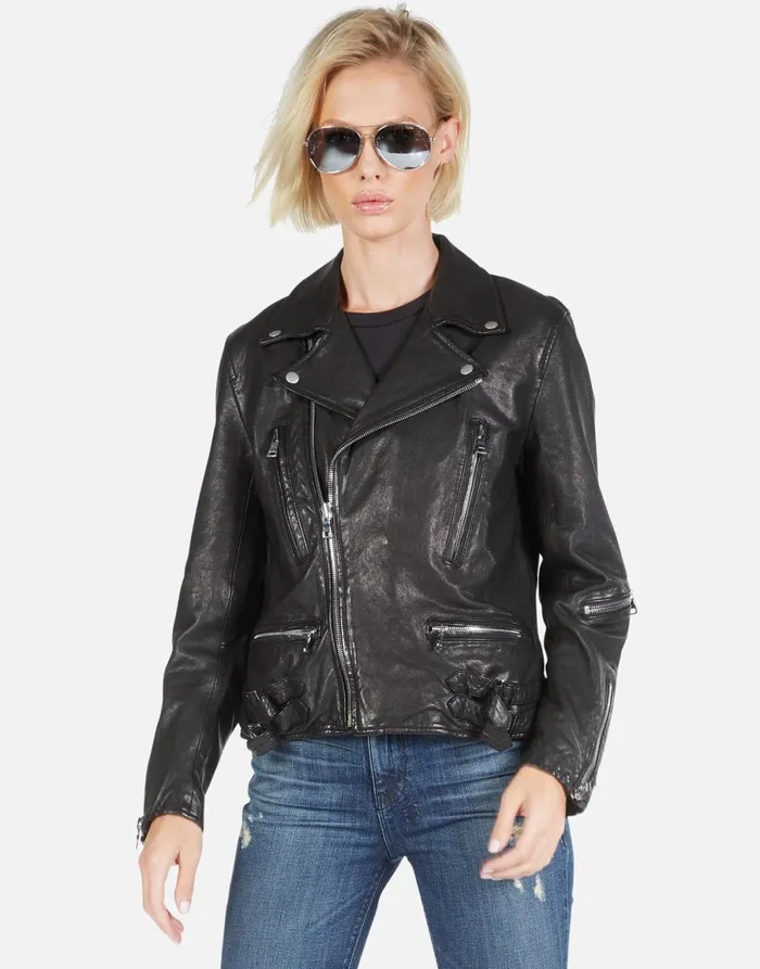 Posey Skeleton Hand Heart Black Women039s Lauren Moshi Jackets