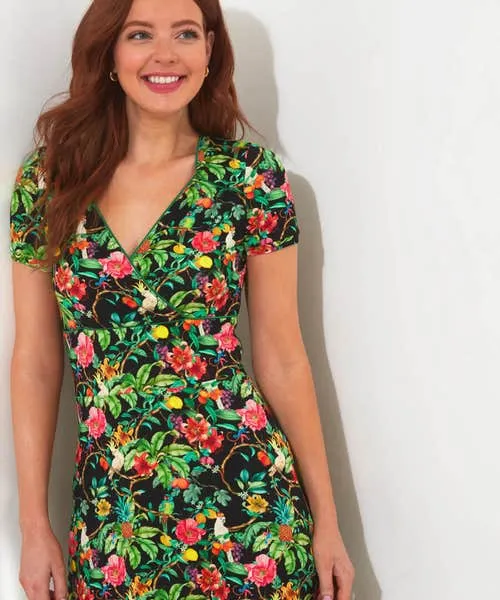 Pretty Parrot Jersey Dress Multi Apparel Dresses Joebrowns Pretty Parrot Jersey Dress Multi Apparel Dresses Joebrowns