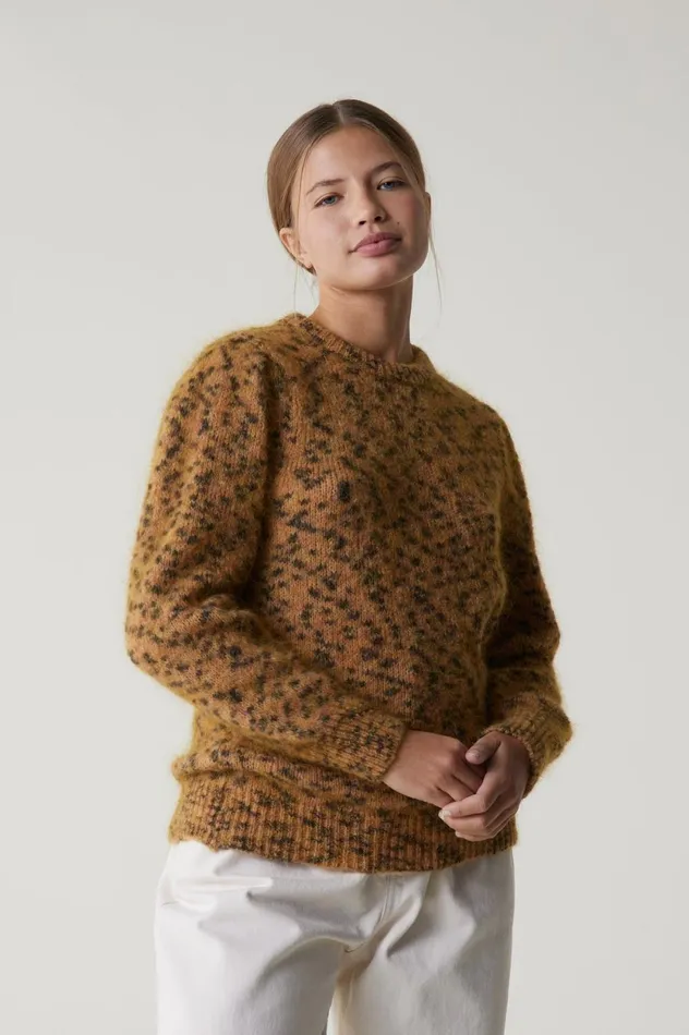 Pulls and Vests Women Leon and Harper Classic Animal Print Beige