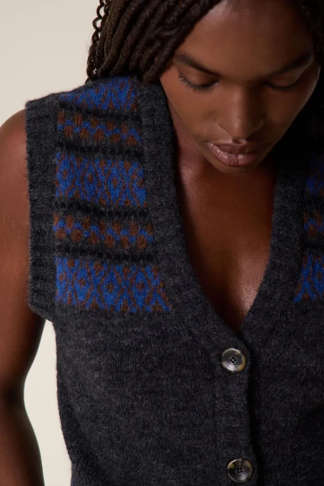 Pulls and Vests Women Leon and Harper Mamette Jac Cardigan Grey