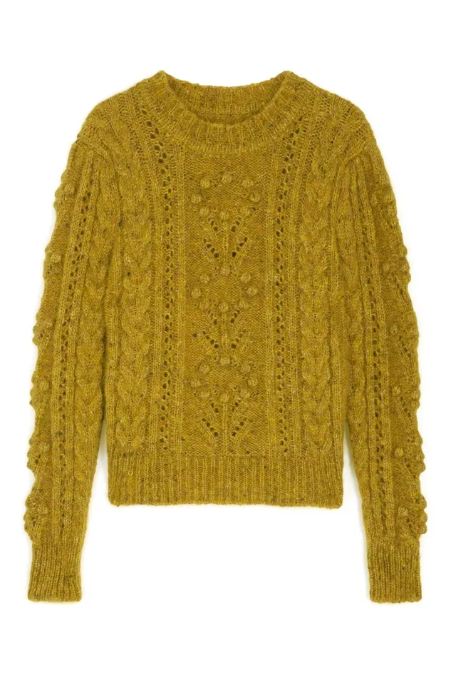 Pulls and Vests Women Leon and Harper Martina Mix Jumper Yellow