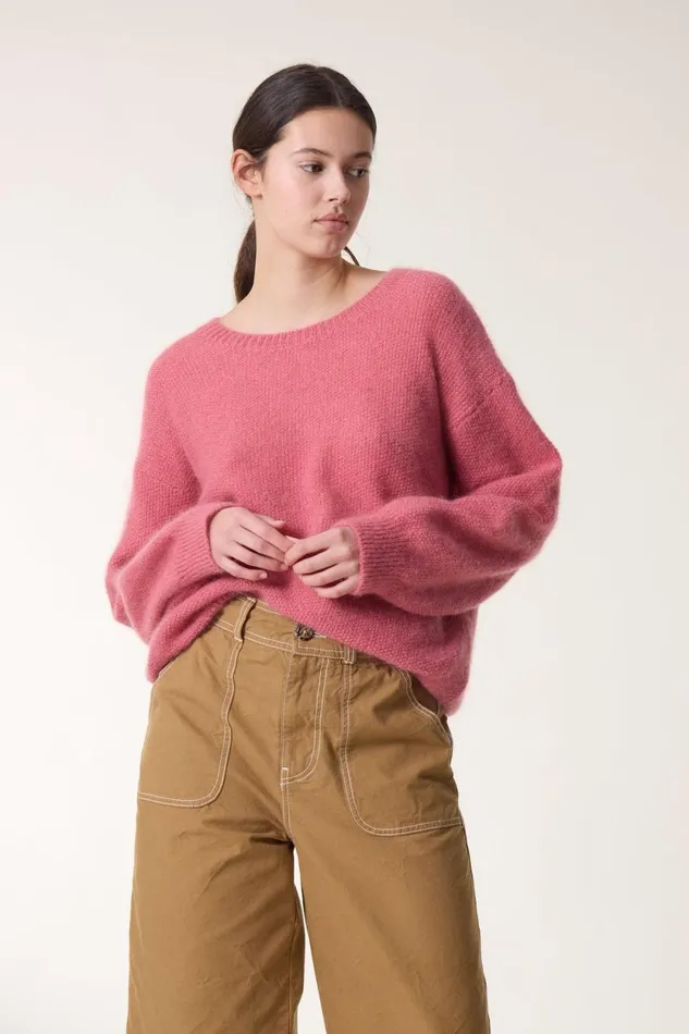 Pulls and Vests Women Leon and Harper Meiko Plain Jumper Pink