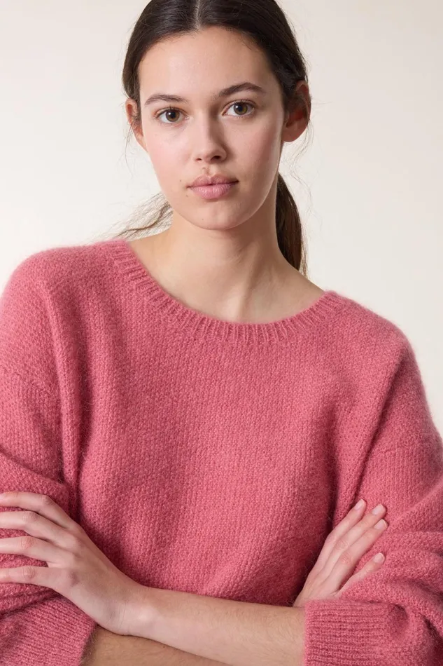 Pulls and Vests Women Leon and Harper Meiko Plain Jumper Pink