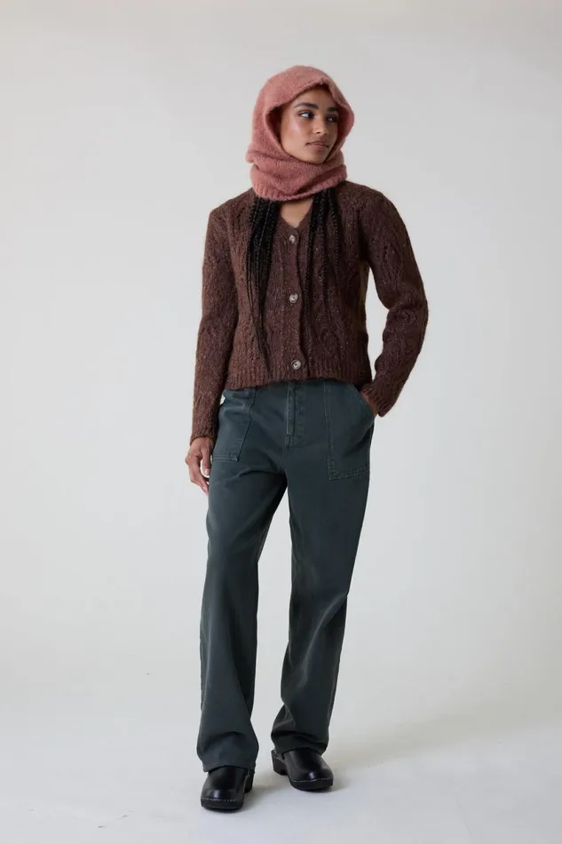 Pulls and Vests Women Leon and Harper Moreau Mix Cardigan Brown