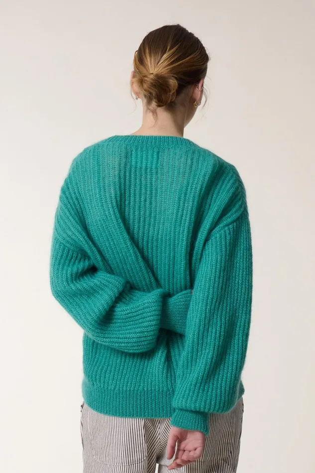 Pulls and Vests Women Leon and Harper Pull Manou Plain Celadon