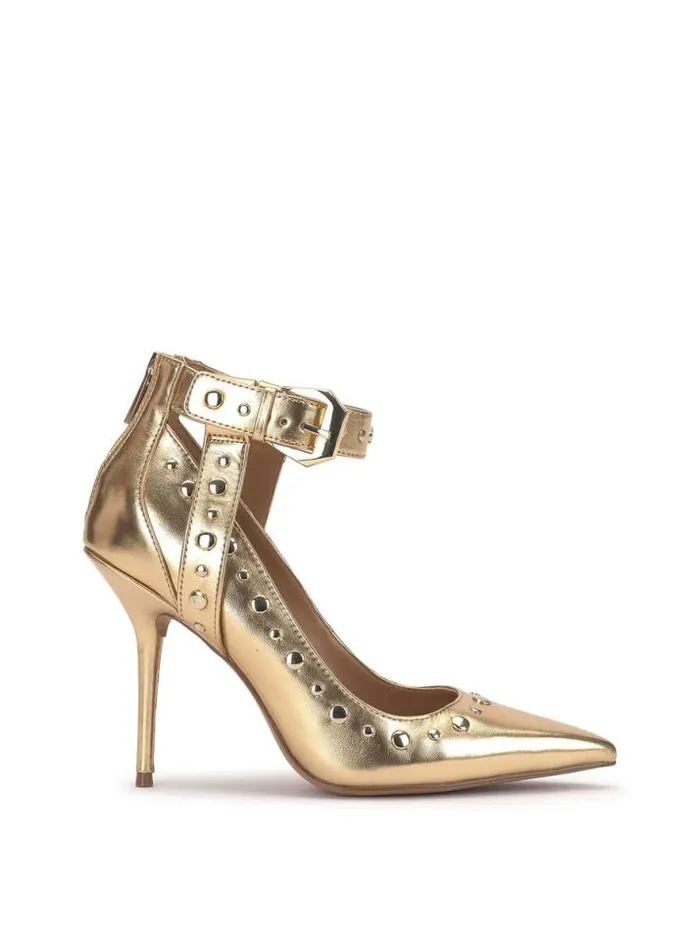 Pumps Shoes Jessica Simpson Hinjosa Ankle Strap Stiletto In Gold