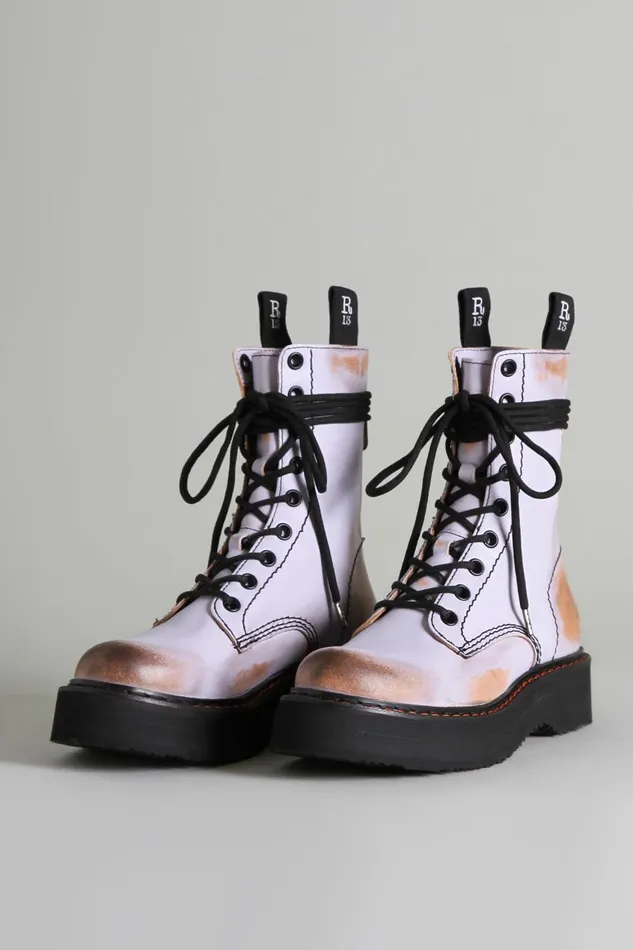 R13 Boots Women SINGLE STACK BOOT 8211 LILAC
