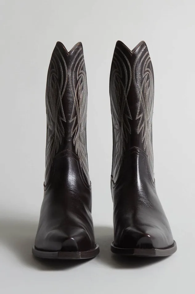 R13 Boots Women TALL HALF ANKLE COWBOY BOOT