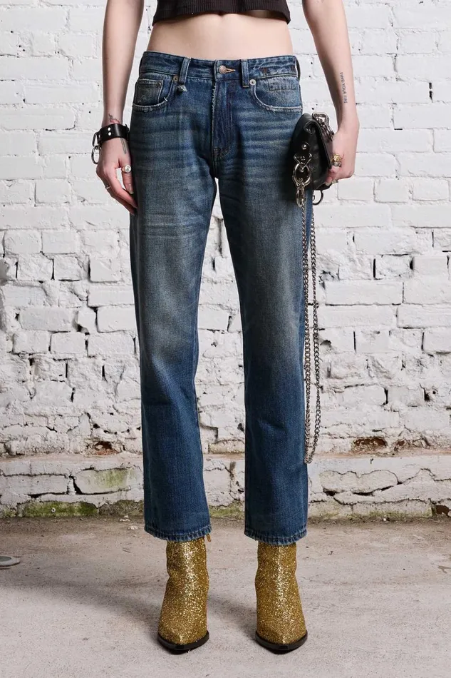 R13 Boyfriend Women ROMEO JEAN 8211 DANE INDIGO