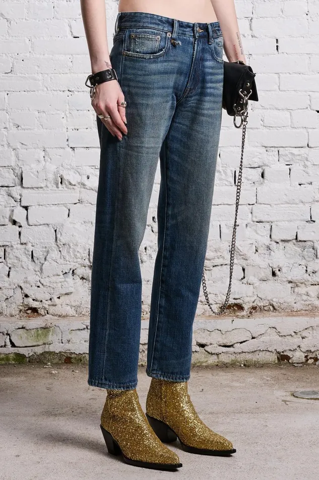 R13 Boyfriend Women ROMEO JEAN 8211 DANE INDIGO