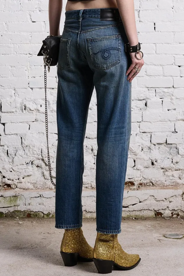 R13 Boyfriend Women ROMEO JEAN 8211 DANE INDIGO