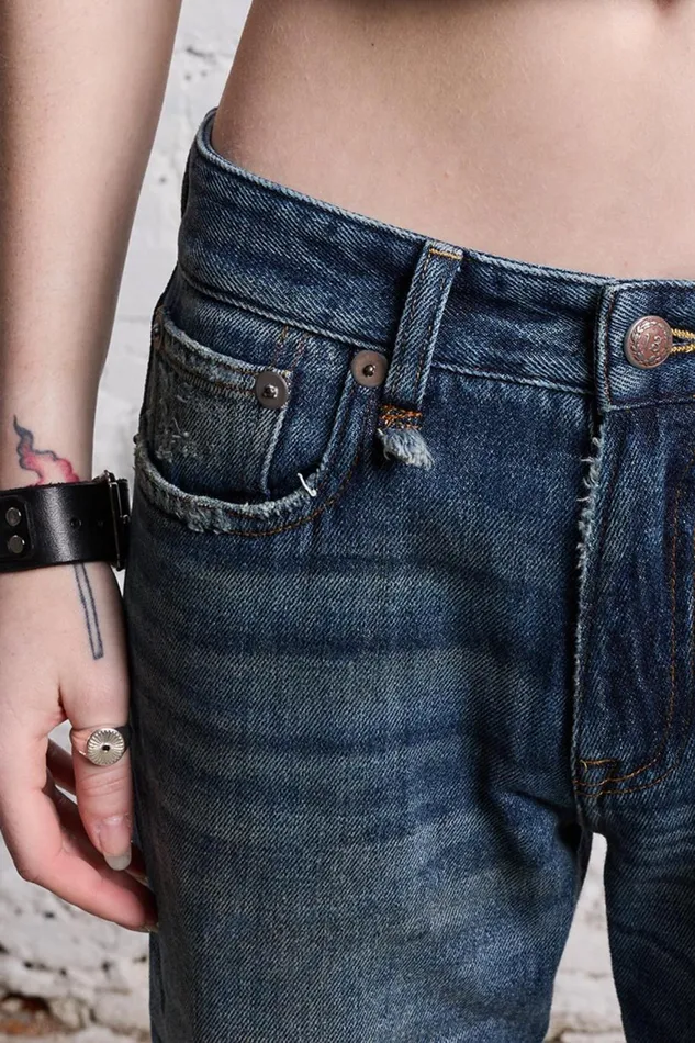 R13 Boyfriend Women ROMEO JEAN 8211 DANE INDIGO