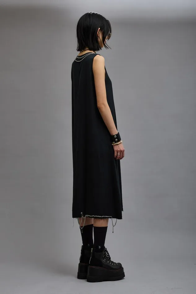 R13 Dresses and Skirts Women CHAIN EMBELLISHED MIDI 8211 BLACK