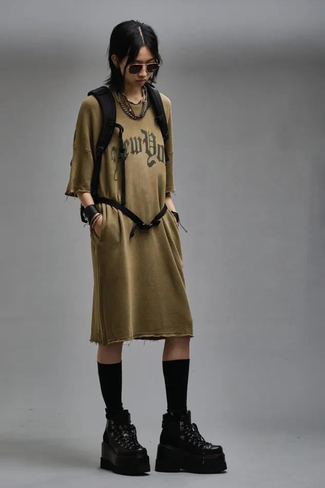 R13 Dresses and Skirts Women ELONGATED SHIRTDRESS 8211 OLIVE