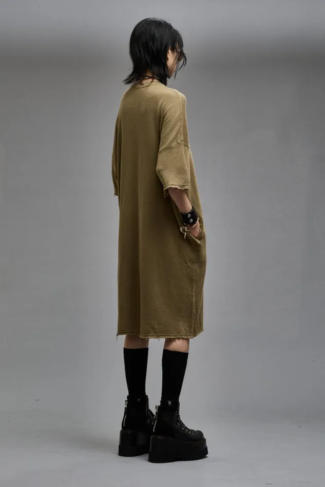 R13 Dresses and Skirts Women ELONGATED SHIRTDRESS 8211 OLIVE