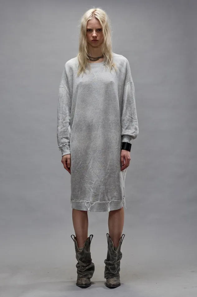 R13 Dresses and Skirts Women GRUNGE SWEATSHIRT DRESS 8211 HEATHER GREY