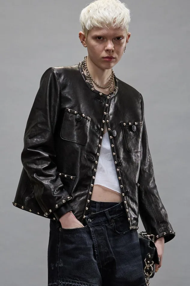 R13 Jackets and Coats Women CROPPED SLOUCH JACKET 8211 BLACK