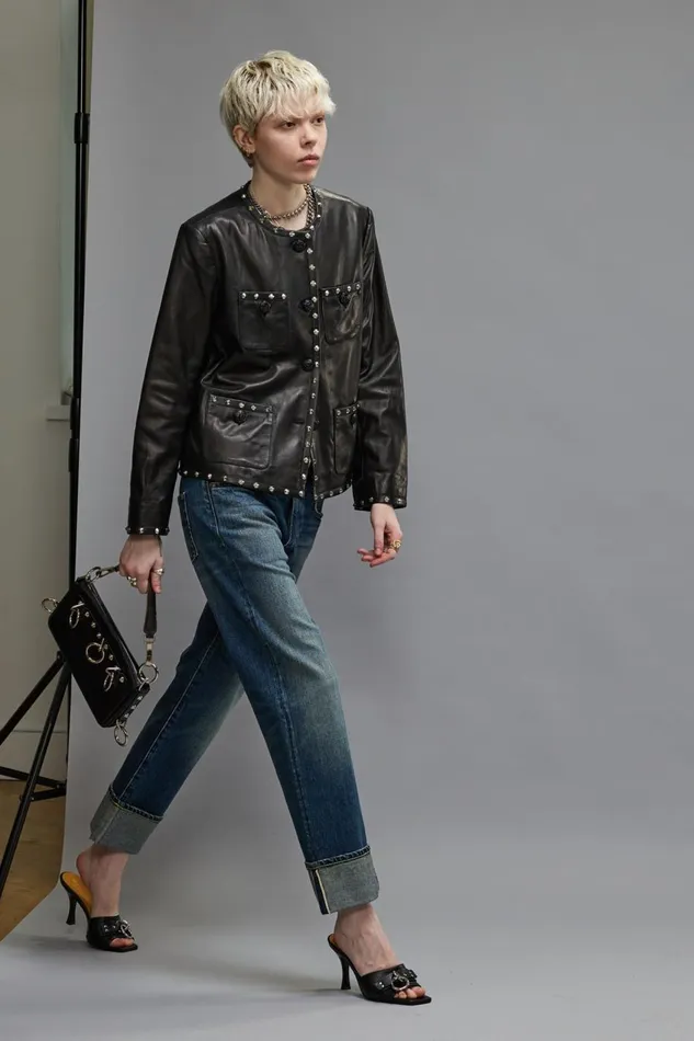 R13 Jackets and Coats Women CROPPED SLOUCH JACKET 8211 BLACK