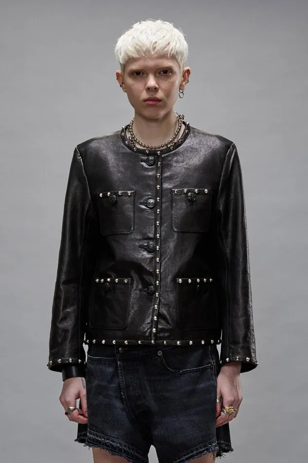 R13 Jackets and Coats Women CROPPED SLOUCH JACKET 8211 BLACK