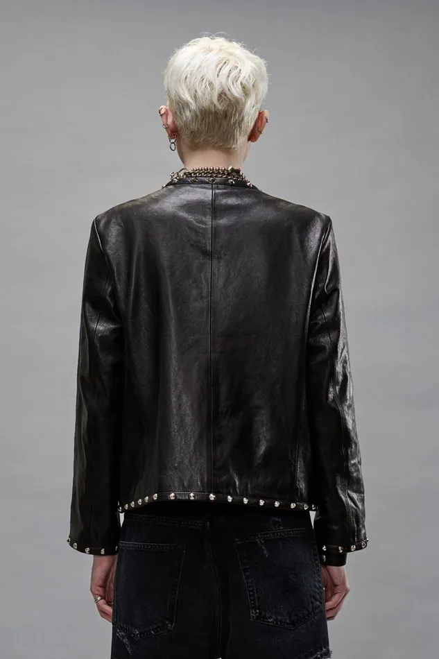 R13 Jackets and Coats Women CROPPED SLOUCH JACKET 8211 BLACK
