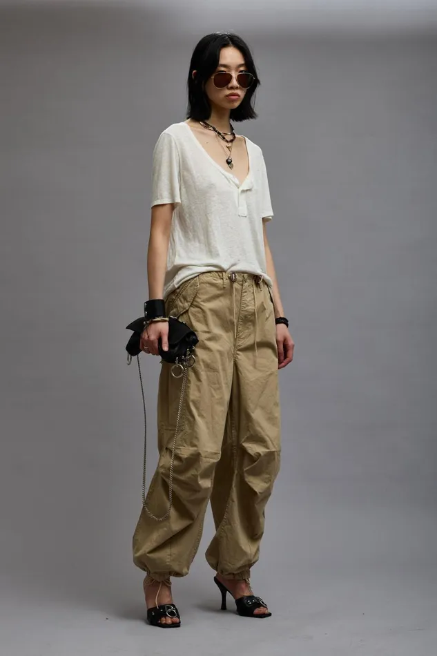 R13 Pants and Shorts Women BALLOON ARMY PANT 8211 KHAKI
