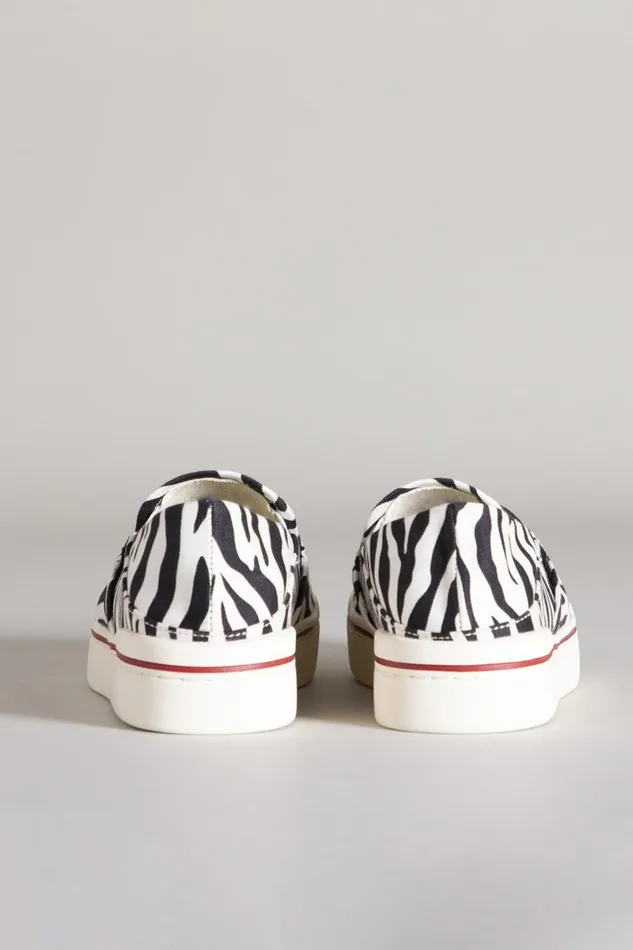 R13 Sale Men SLIP ON SNEAKER 8211 ZEBRA